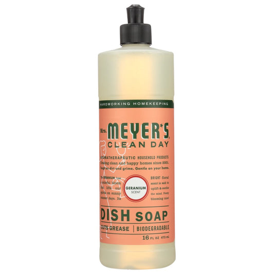 Mrs Meyers Clean Day 651329, Mrs. Meyer's Clean Day Geranium Dish Soap, 16 Oz.,  Case of 6