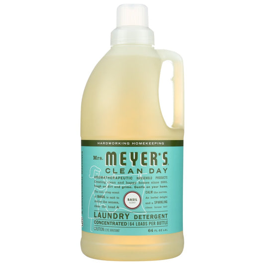 Mrs Meyers Clean Day 651374, Mrs. Meyer's Clean Day Laundry Detergent, Basil, 64 Fl. Oz.,  Case of 6