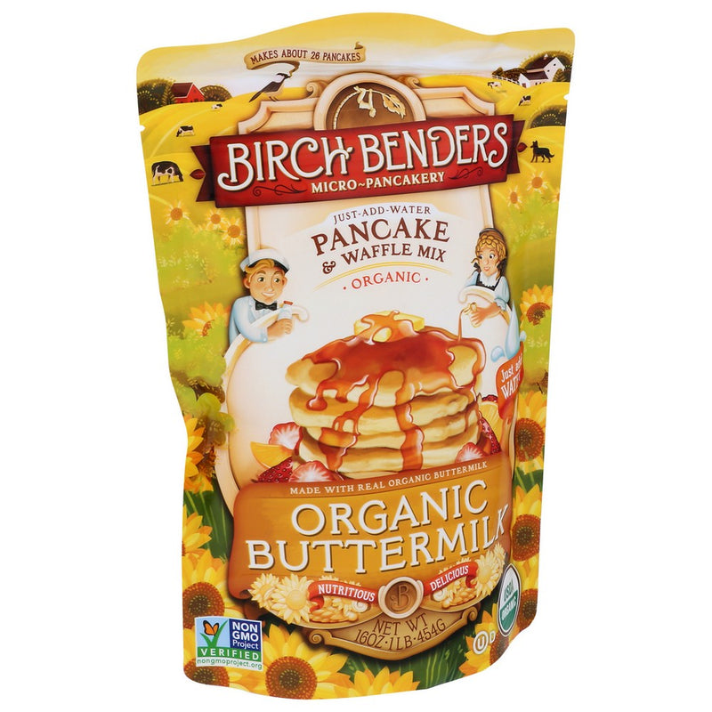 Birch Benders® , Organicanic Buttermilk Pancake & Waffle Mix 16 Ounce,  Case of 6