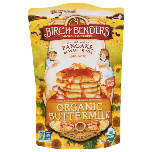 Birch Benders® , Organicanic Buttermilk Pancake & Waffle Mix 16 Ounce,  Case of 6