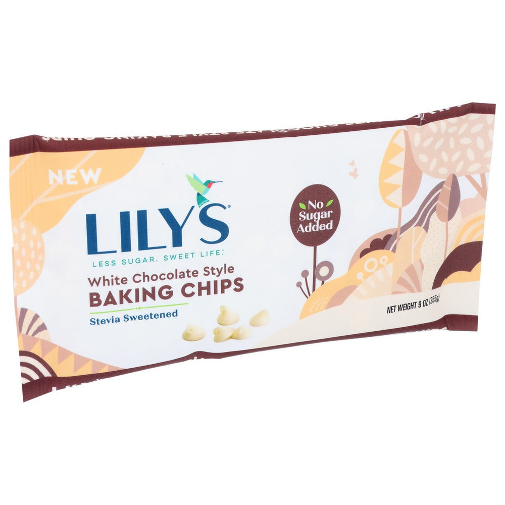 Lily's® , Stevia Sweetened White Chocolate Style Baking Chips 9 Ounce,  Case of 12