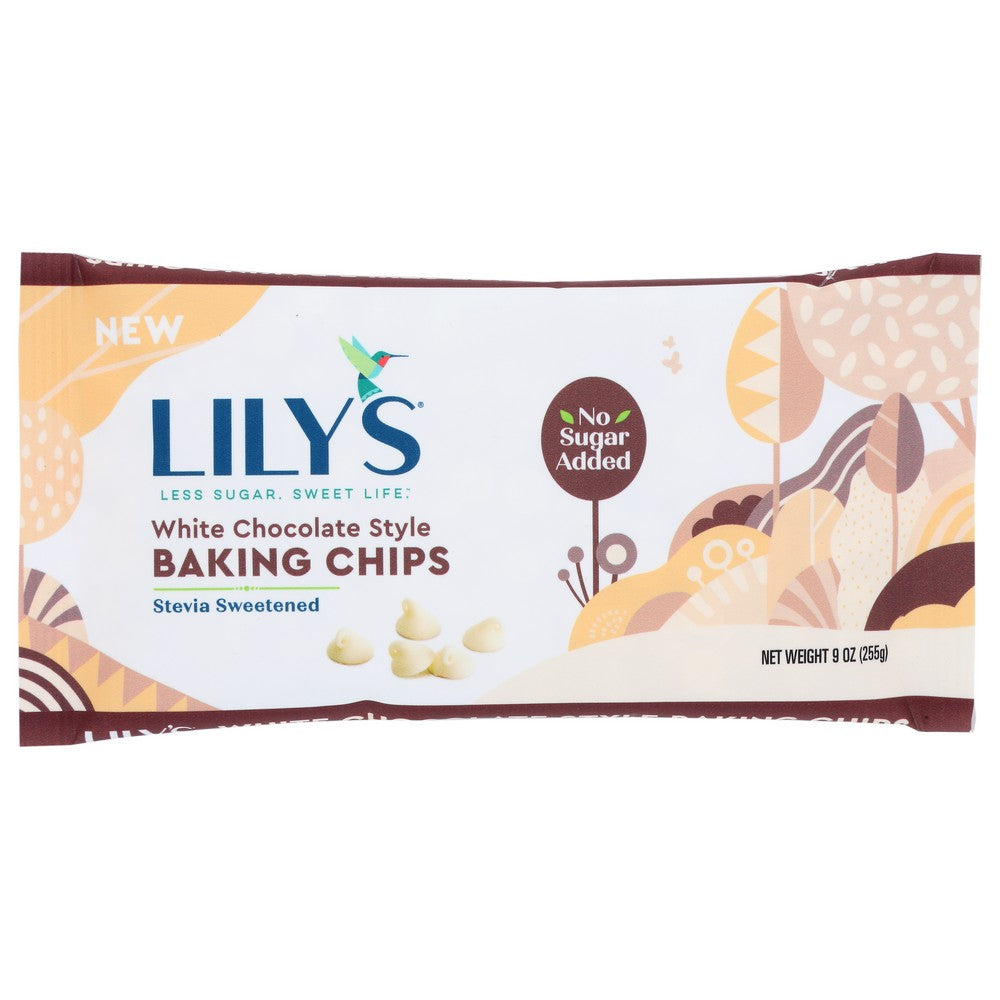 Lily's® , Stevia Sweetened White Chocolate Style Baking Chips 9 Ounce,  Case of 12