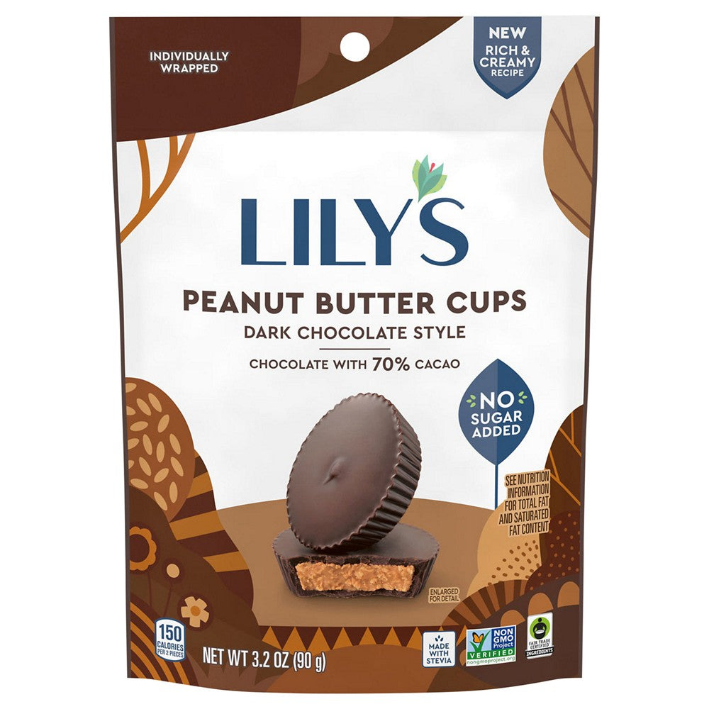 Lilys - Pbtr Cups Dark Chocolate - Case of 12-3.2 OZ