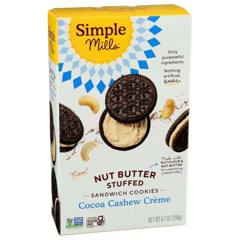 Simple Mills Cookies Sndwch Cocoa Cshw - 7 Ounce, Case of 8