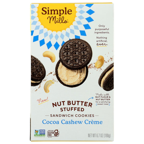 Simple Mills Cookies Sndwch Cocoa Cshw - 7 Ounce, Case of 8