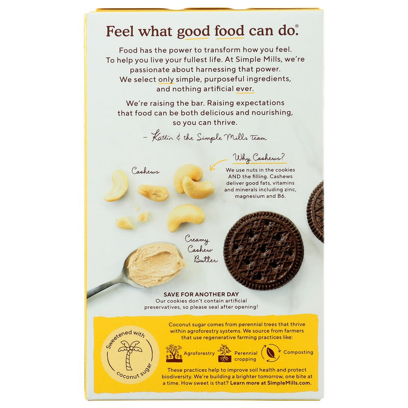 Simple Mills Cookies Sndwch Cocoa Cshw - 7 Ounce, Case of 8