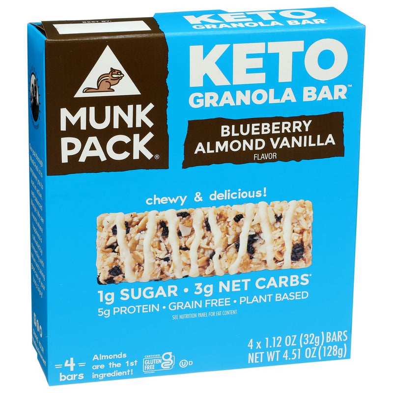 Munk Pack Bar Blubry Almnd Van 4pk - 5 Ounce, Case of 6