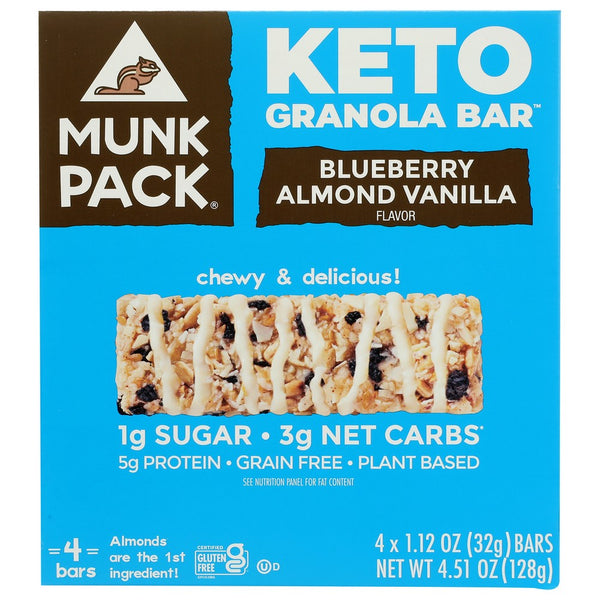 Munk Pack Bar Blubry Almnd Van 4pk - 5 Ounce, Case of 6