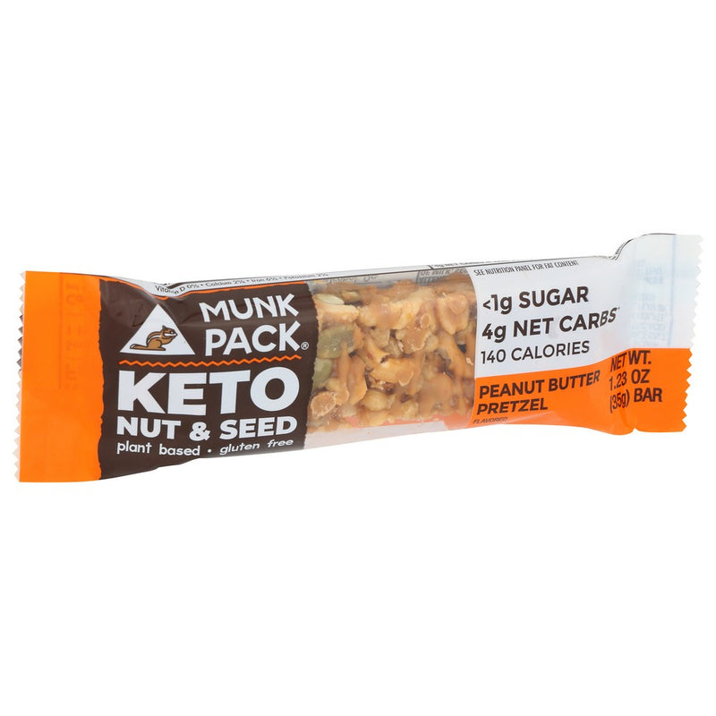 Munk Pack Bar Nut Sd Pnutbtr Prtzl - 1 Ounce, Case of 12