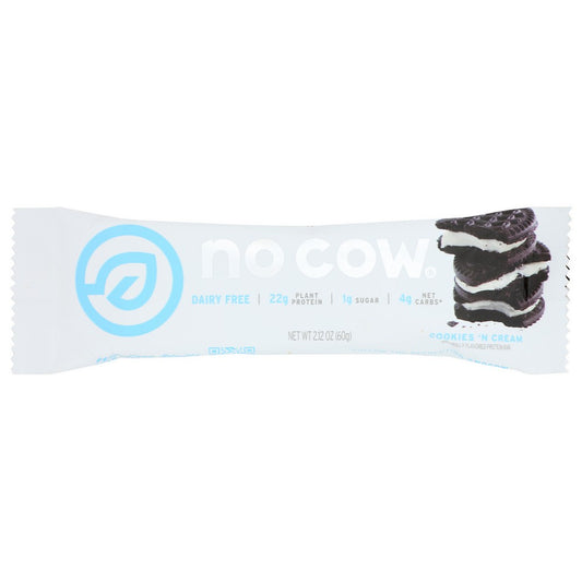 No Cow 50563,  Vegan Protein Bar 2.12 Ounce,  Case of 12