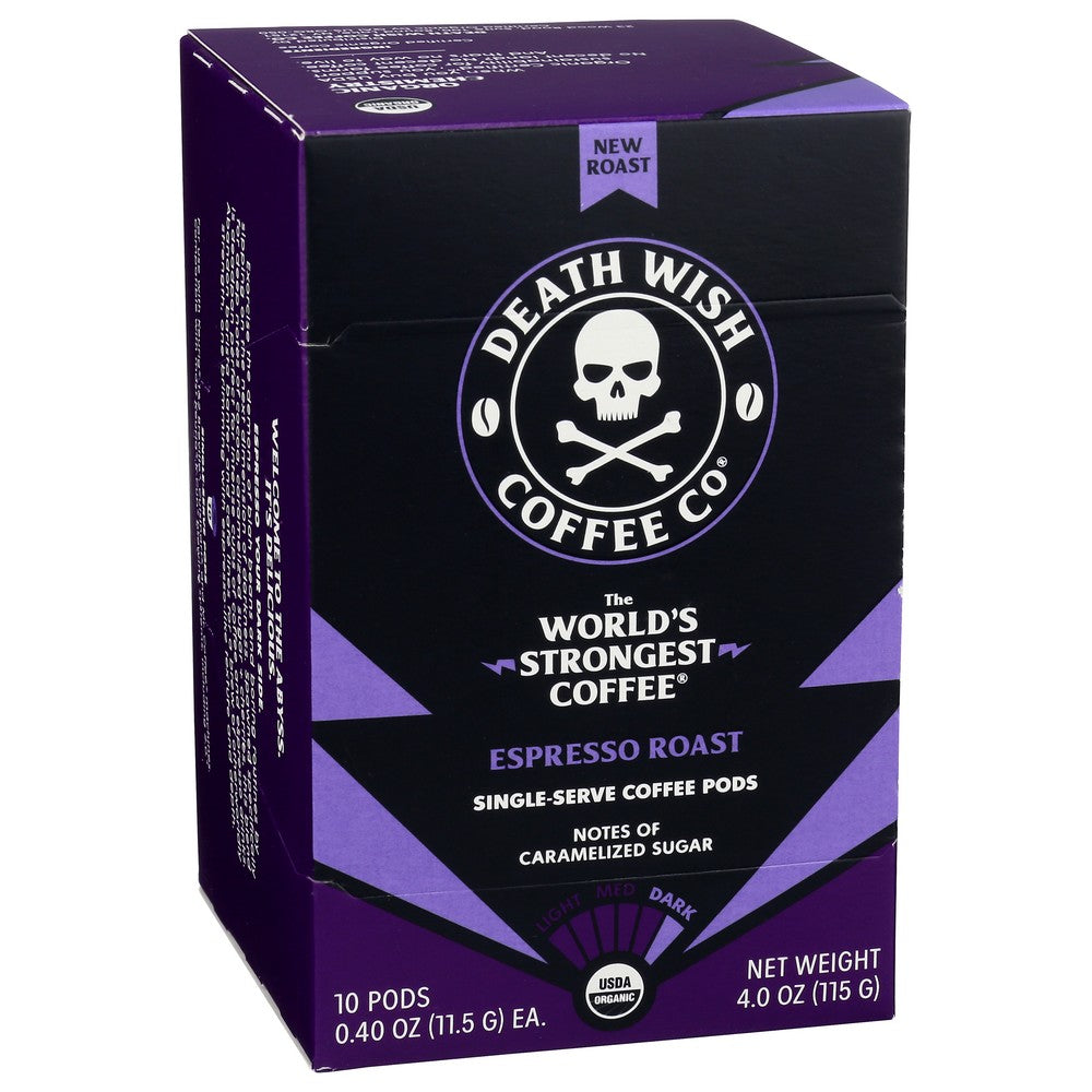 Death Wish Coffee Coffe Ss Esprss Rost Organic - 10 Carton,  Case of 6