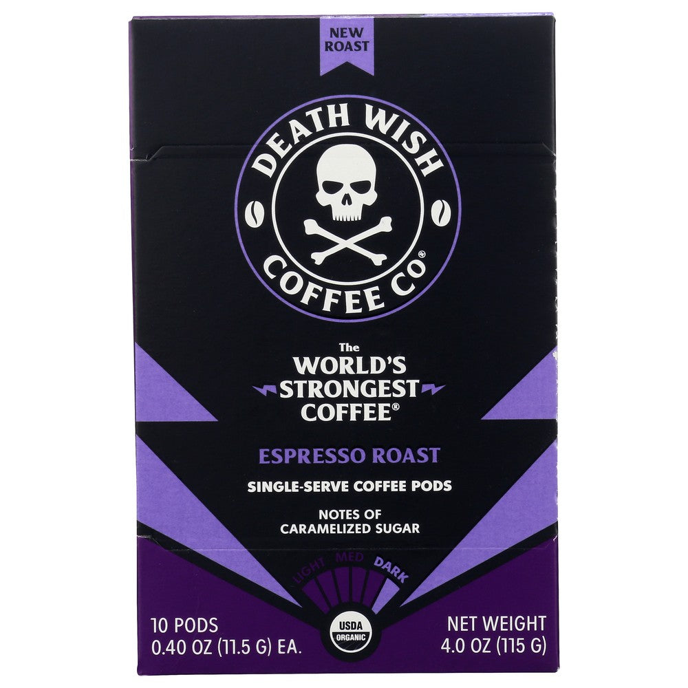 Death Wish Coffee Coffe Ss Esprss Rost Organic - 10 Carton,  Case of 6