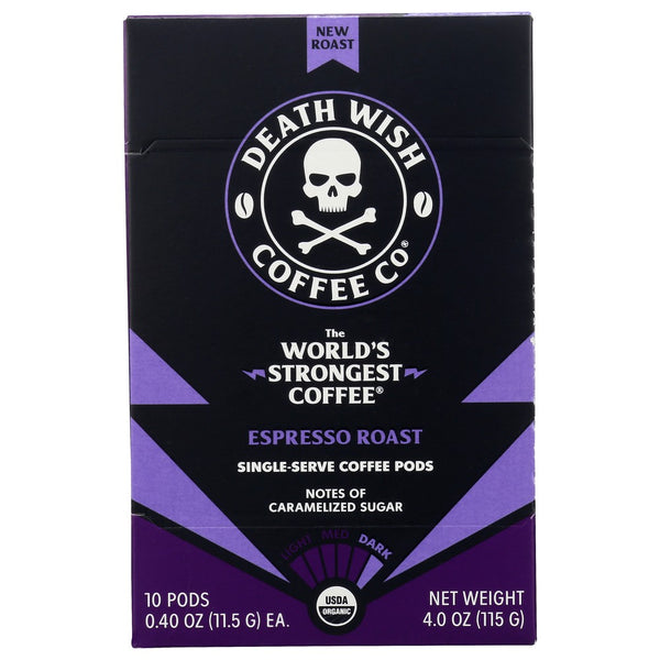 Death Wish Coffee Coffe Ss Esprss Rost Organic - 10 Carton, Case of 6