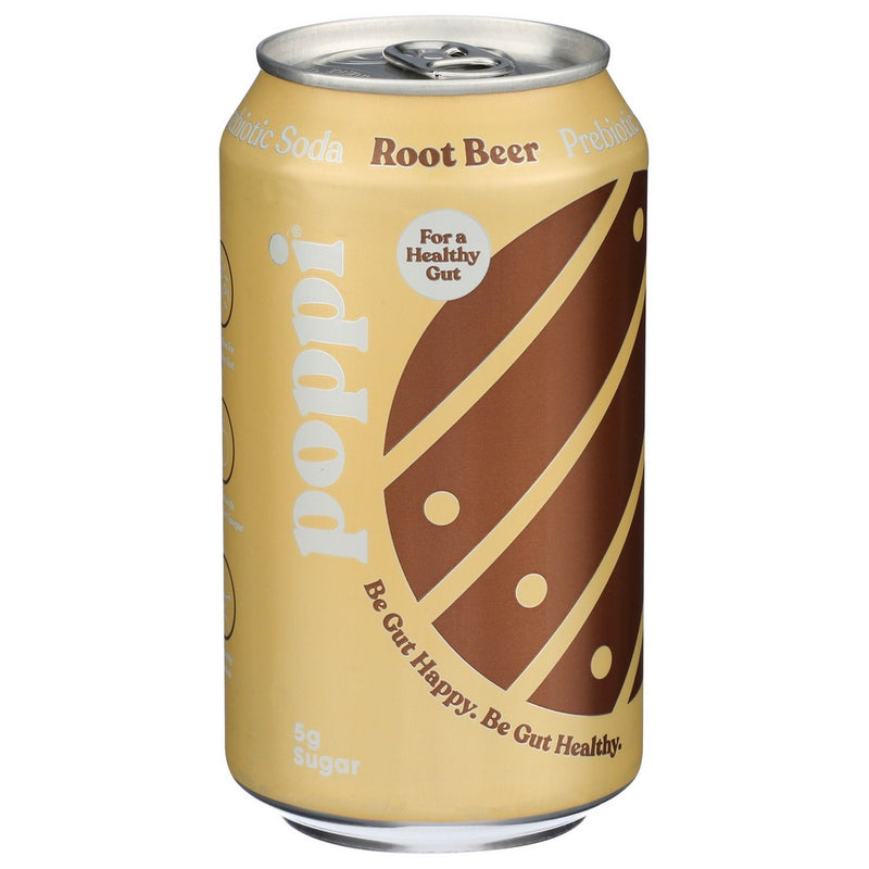 Poppi Soda Prebiotic Rootbeer - 12 Fluid Ounce, Case of 12