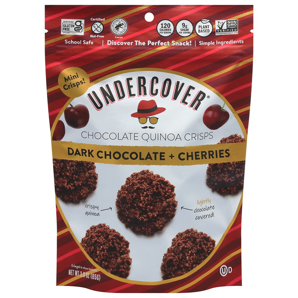 Undercover Chocolate - Mini Crsps Dk Chocolate Cherry - Case of 12-3 OZ