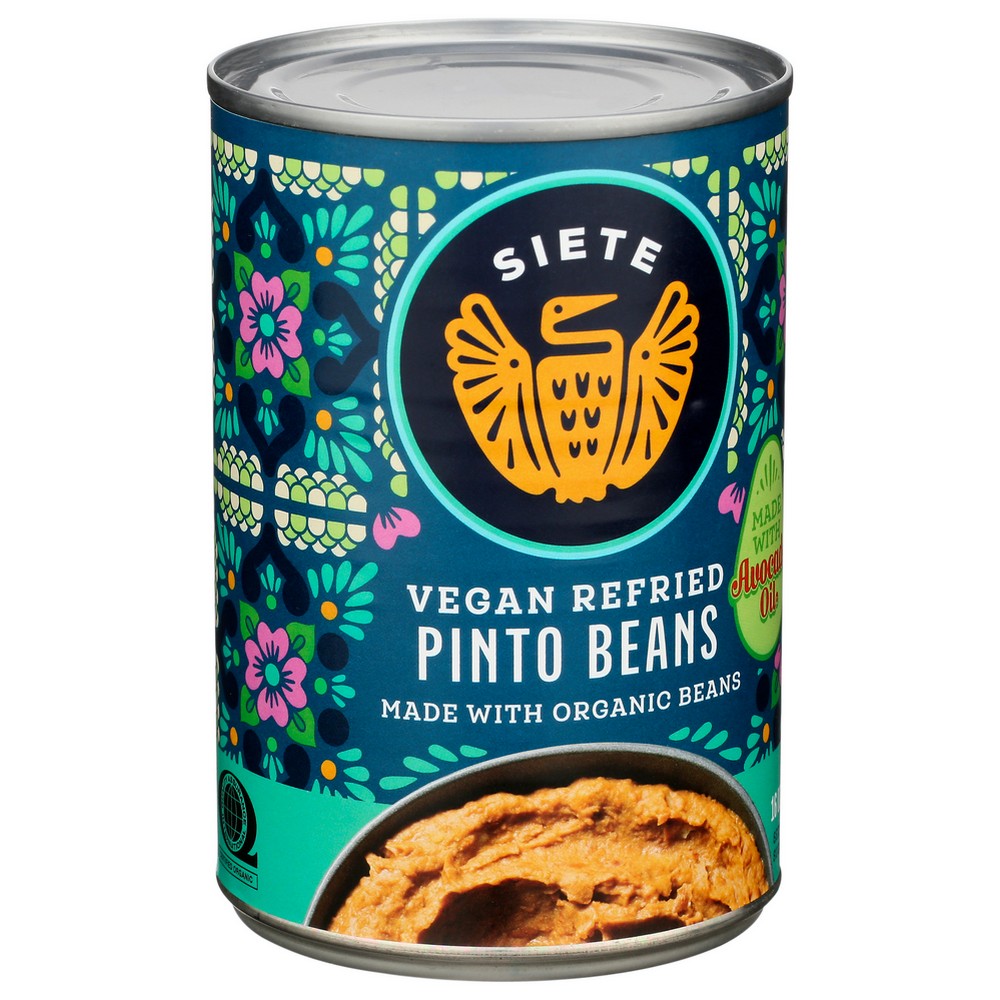 Siete ,  Refried Pinto Beans 16 Ounce,  Case of 12