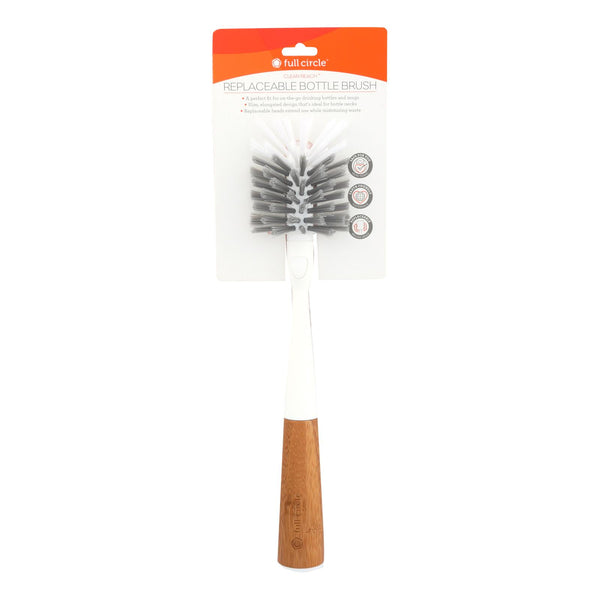 Full Circle Home - Clean Reach Bottle Brush - White - Case of 6 - 1 Count