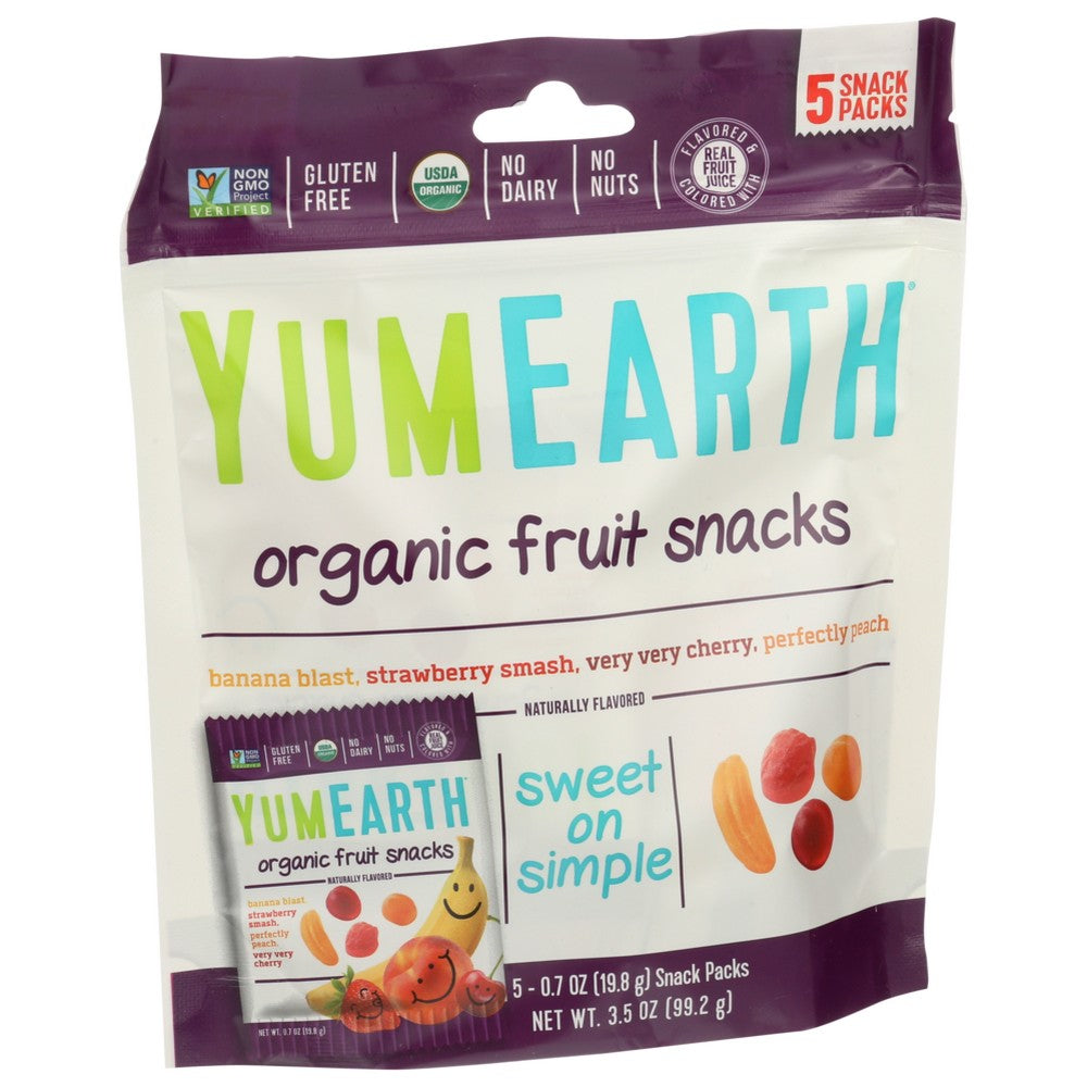 Yumearth Fruit Snck 5ct - 4 Ounce,  Case of 12