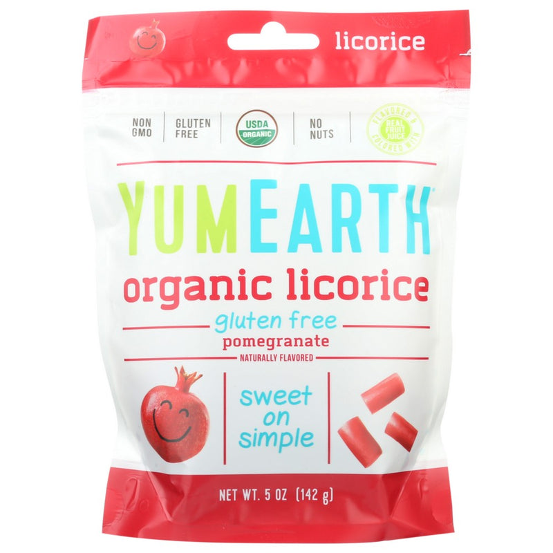 Yumearth Licorice Pomegranate Organic - 5 Ounce, Case of 6