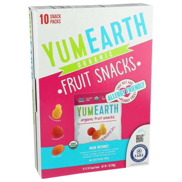 Yumearth Fruit Snack Tropical Organic - 7 Ounce, Case of 6