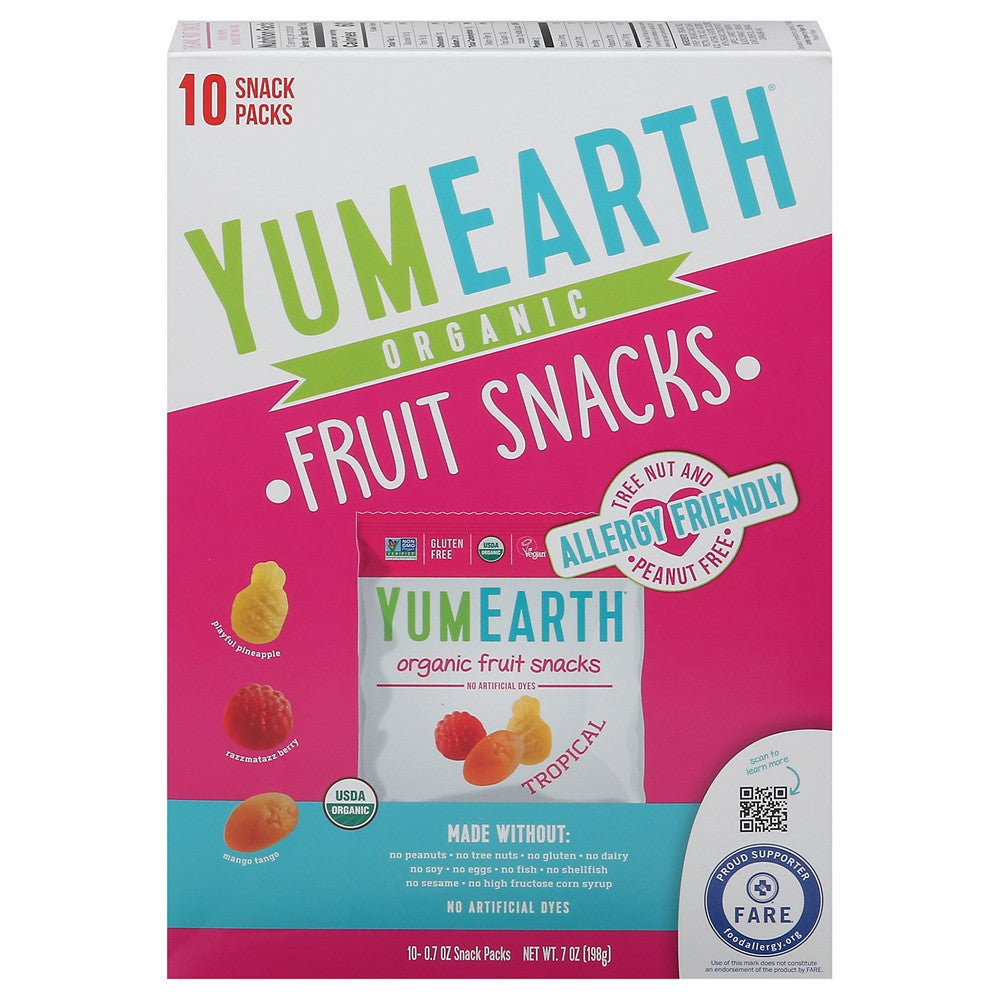 Yumearth - Fruit Snk Og2 Tropical - Case of 6-7 OZ