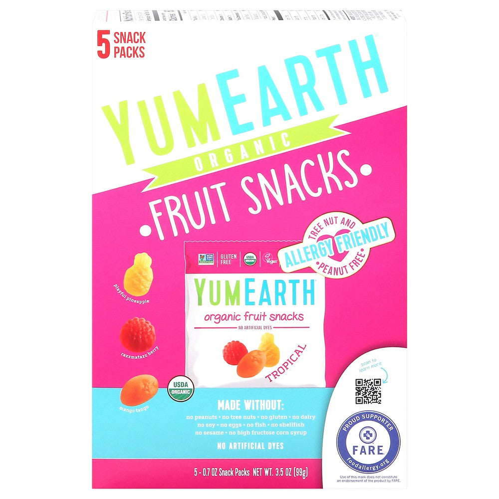 Yumearth - Fruit Snk Og2 Tropical - Case of 6-3.5 OZ