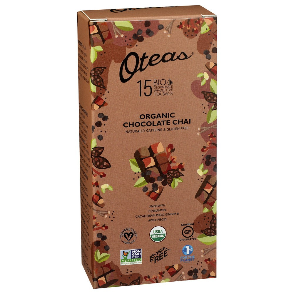 Oteas ,  Organicanic Chocolate Chai 1.19 Ounce,  Case of 6