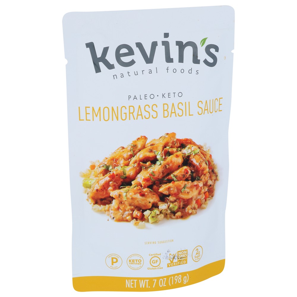 Kevins Natural Foods Sauce Lemongrass Basil - 7 Ounce, Case of 12