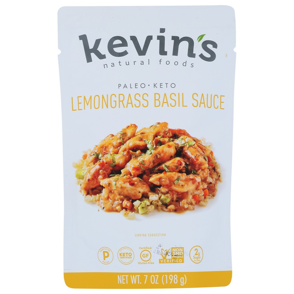 Kevins Natural Foods Sauce Lemongrass Basil - 7 Ounce, Case of 12