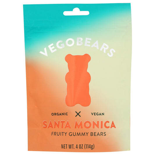 Vegobears 503053,  Organicanic Vegan Fruity Gummy Bears 4 Ounce,  Case of 10