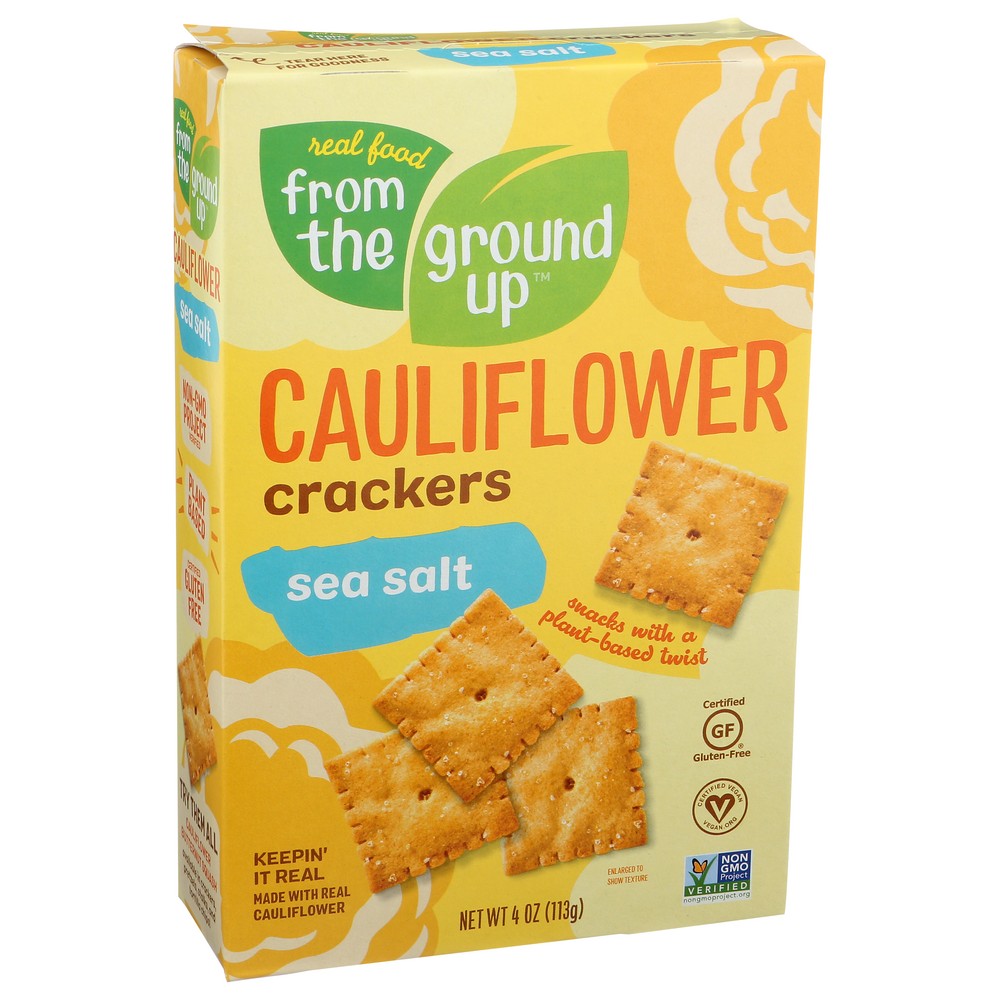 Real Food From The Ground Up® 3004, Cauliflower Original Cauliflower Cracker 4 Ounce,  Case of 6