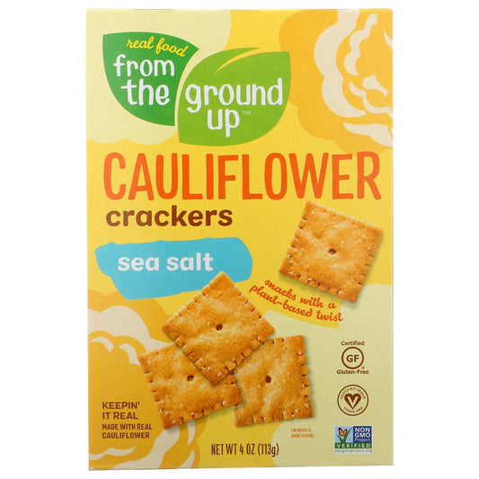 Real Food From The Ground Up® 3004, Cauliflower Original Cauliflower Cracker 4 Ounce,  Case of 6