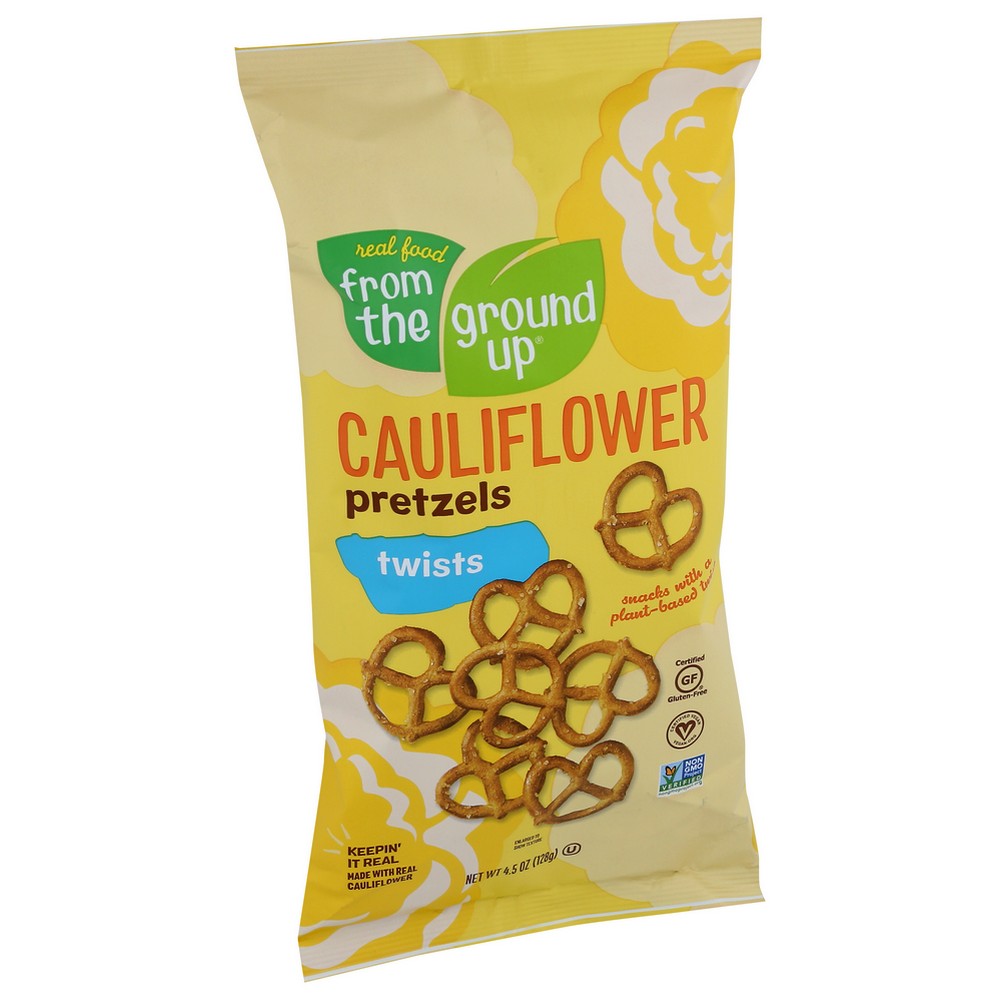 Real Food From The Ground Up® 3015, Twist Cauliflower Original Cauliflower Pretzel 4.5 Ounce,  Case of 12