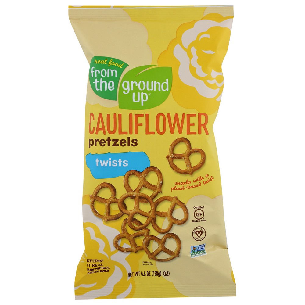 Real Food From The Ground Up® 3015, Twist Cauliflower Original Cauliflower Pretzel 4.5 Ounce,  Case of 12