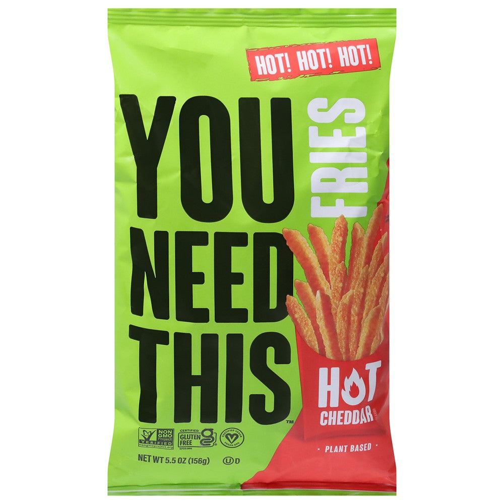 You Need This - Hot Fries Cheddar - Case of 6-5.5 OZ
