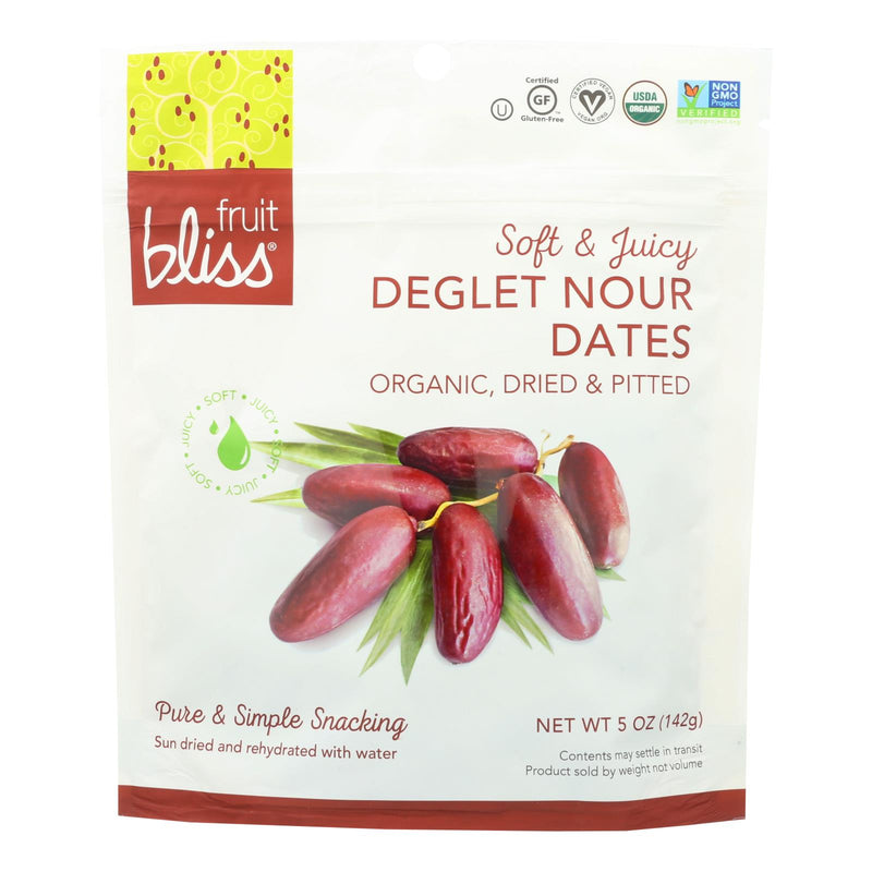 Fruit Bliss - Organic Deglet Nour Dates - Dates - Case of 6 - 5 Ounce.