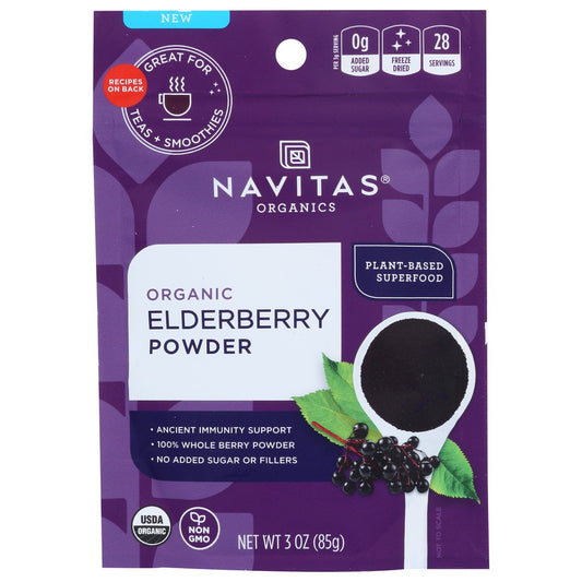 Navitas Organicanics® ,  Elderberry Powder 3Oz 3 Ounce,  Case of 6