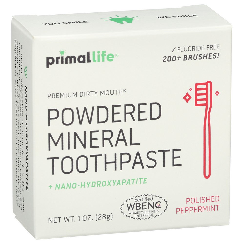 Primal Life Organicanics® Dmptpo-P-001,  Dirty Mouth Toothpowder Peppermint 1 Ounce,  Case of 6