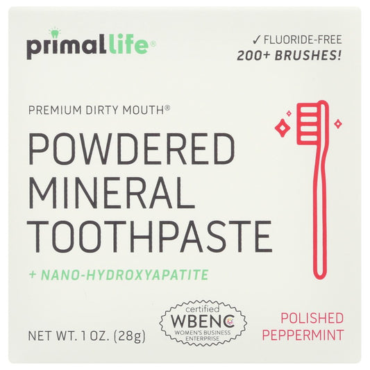 Primal Life Organicanics® Dmptpo-P-001,  Dirty Mouth Toothpowder Peppermint 1 Ounce,  Case of 6