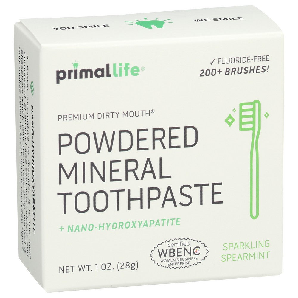 Primal Life Organicanics® Dmptpo-S-001,  Dirty Mouth Tooth Powder Spearmint 1 Ounce,  Case of 6