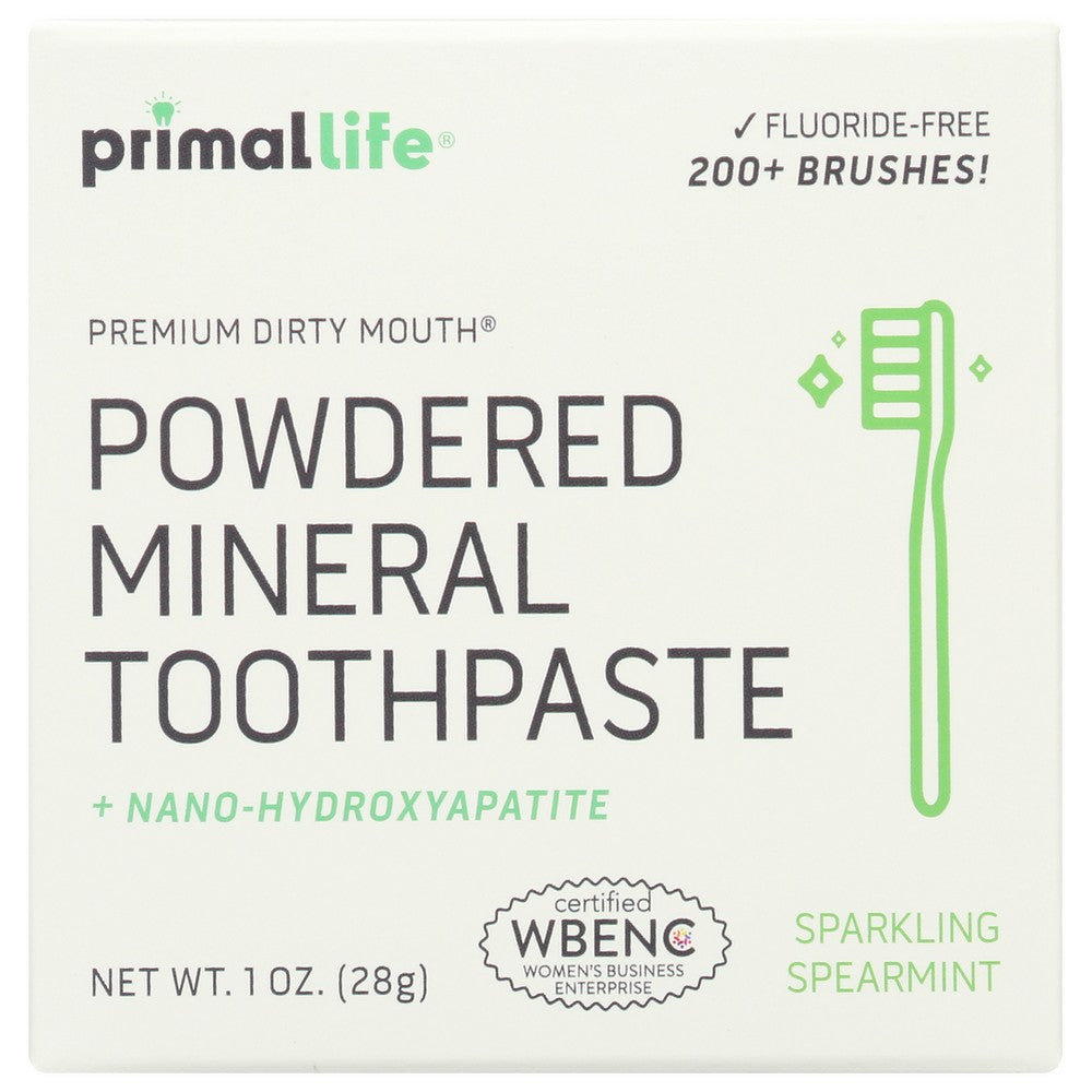 Primal Life Organicanics® Dmptpo-S-001,  Dirty Mouth Tooth Powder Spearmint 1 Ounce,  Case of 6