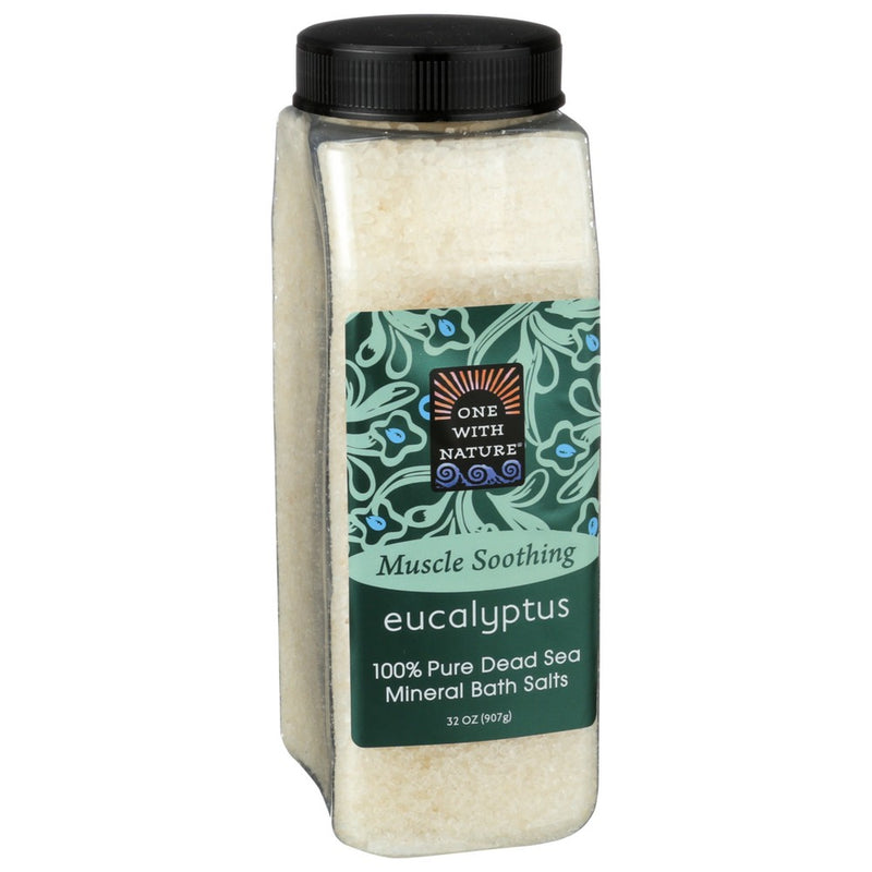 One With Nature Bath Salt Mus Soth Eucalyptus - 32 Ounce, Case of 1