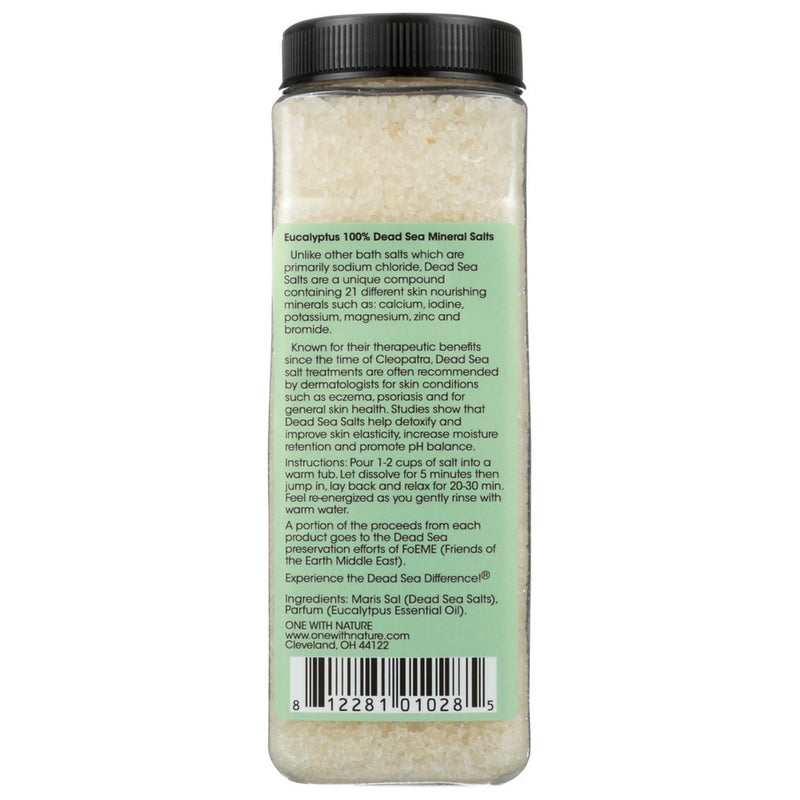 One With Nature Bath Salt Mus Soth Eucalyptus - 32 Ounce, Case of 1