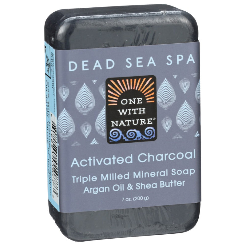 One With Nature Soap Bar Actvd Charcoal - 7 Ounce, Case of 3