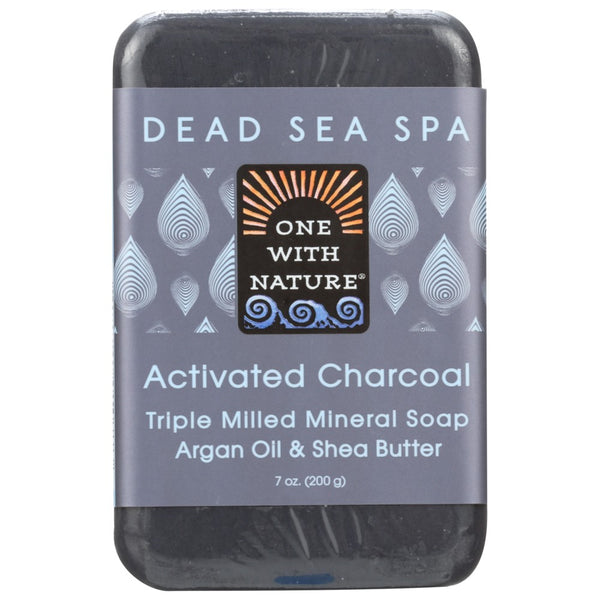 One With Nature Soap Bar Actvd Charcoal - 7 Ounce, Case of 3