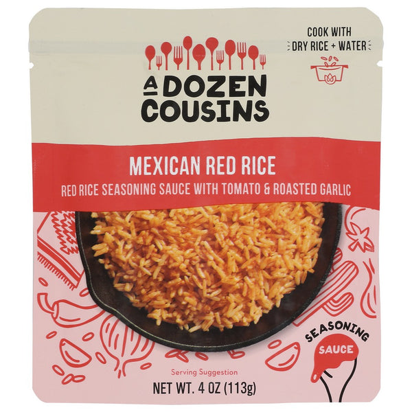 A Dozen Cousins Rice Mexican Red Sauce - 4 Ounce, Case of 10