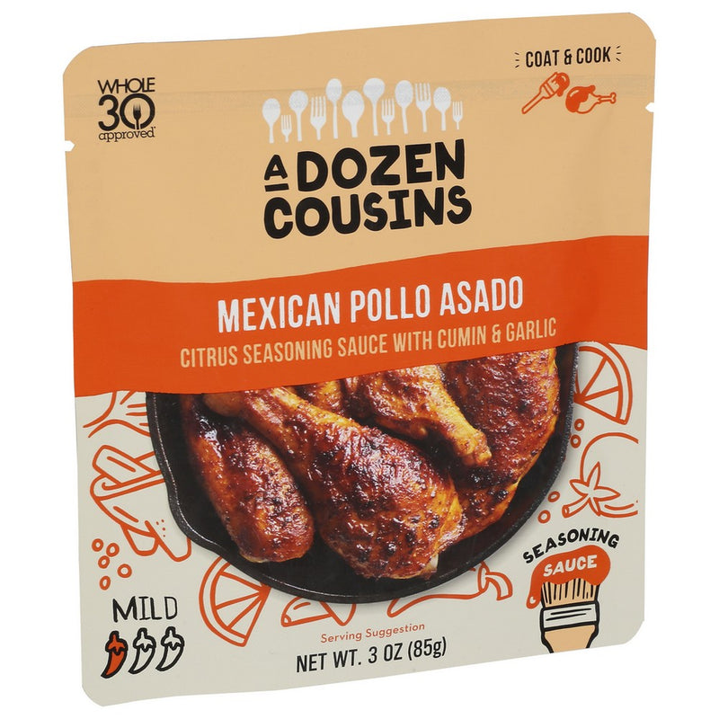 A Dozen Cousins Seasoning Sauce Pollo Asa - 3 Ounce, Case of 10