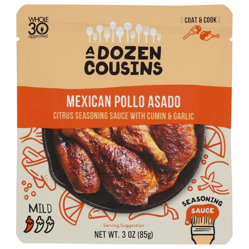 A Dozen Cousins Seasoning Sauce Pollo Asa - 3 Ounce, Case of 10