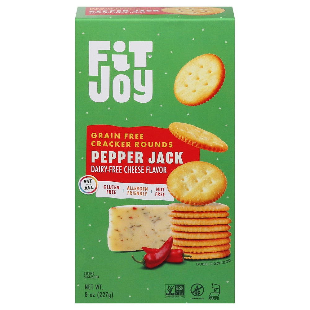 Fitjoy - Cracker Round Pepper Jack - Case of 8-8 OZ