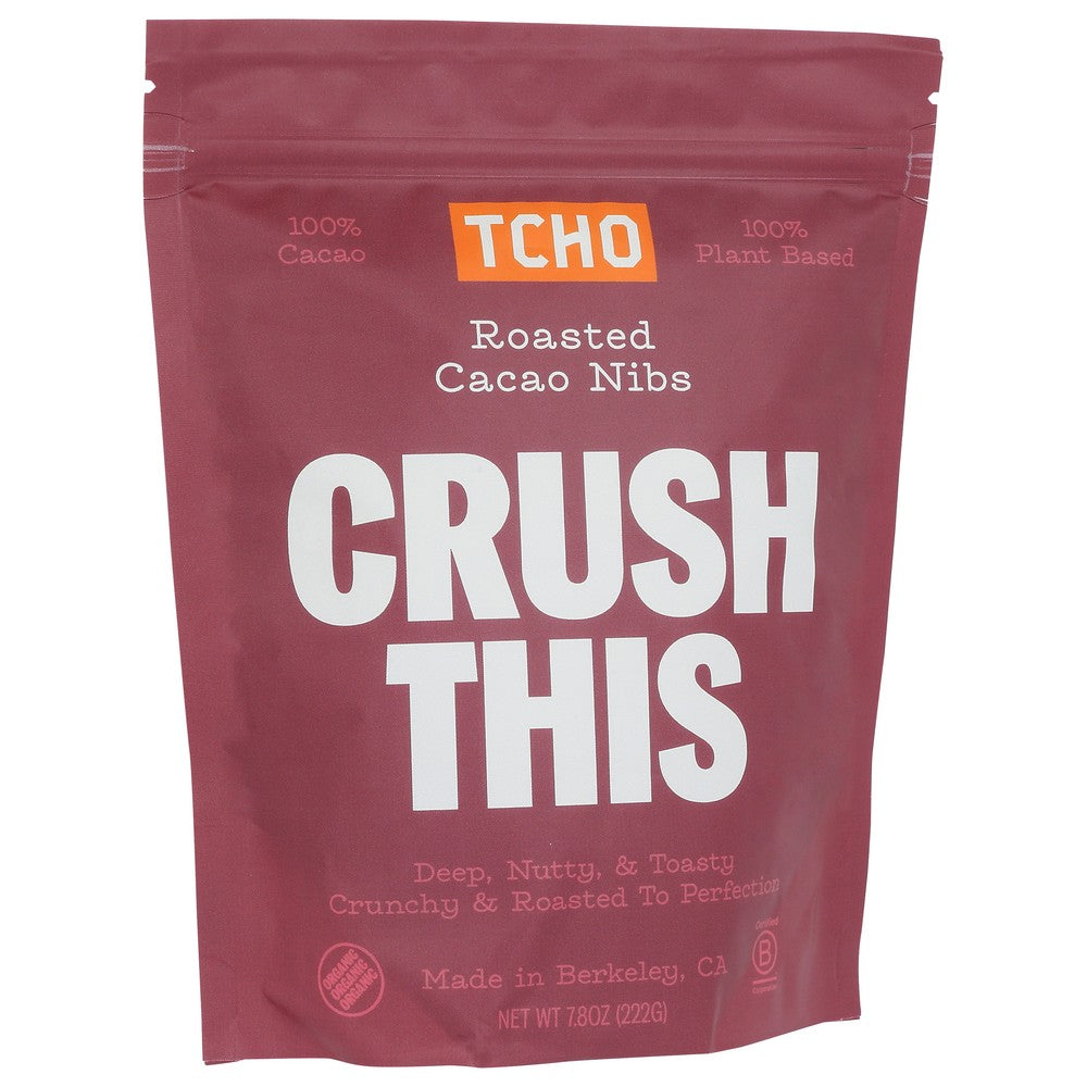 Tcho 11643-21, Tcho Chocolate, Roasted Cacao Nibs, 7.8 Oz.,  Case of 6